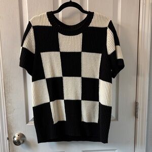 Torrid Black and White Knit Sweater